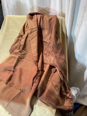 Salvatore Ferragamo Brown Gradient Logo Wrap Scarf